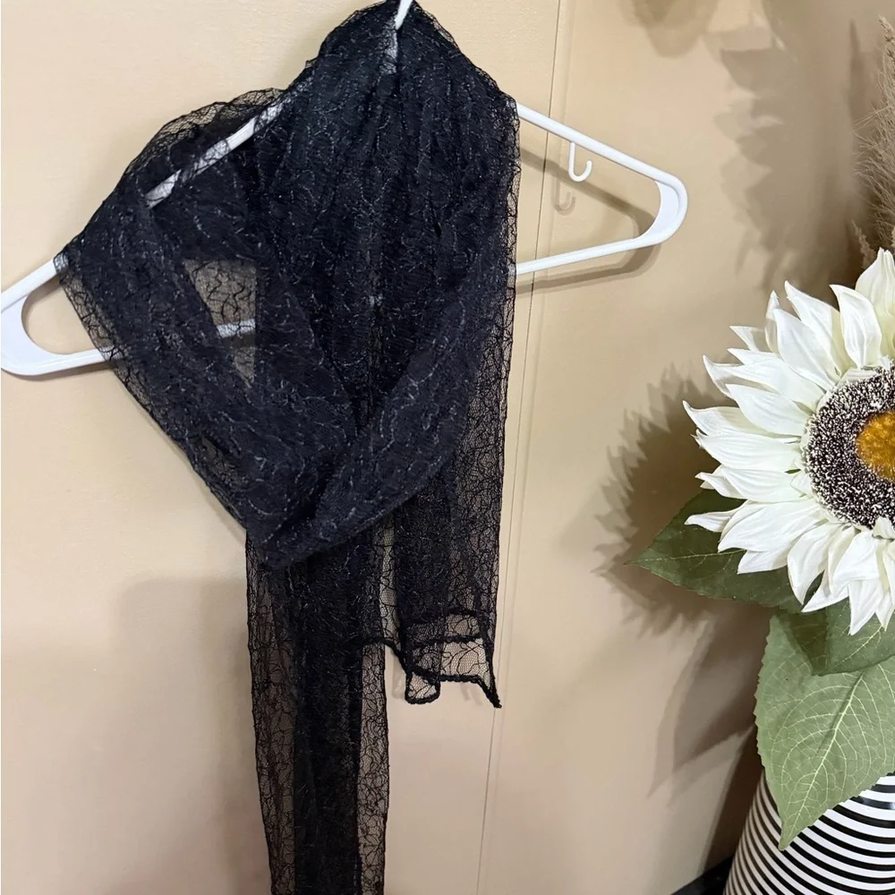 Black Lace Scarf